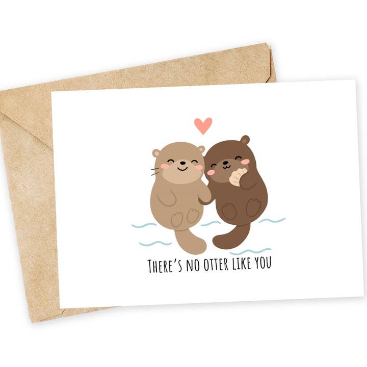 Odder Kærlighedsordspil Hilsen Kort - Håndlavet Glædeligt Kort for engroshandel hos Chewy Lemon Studio