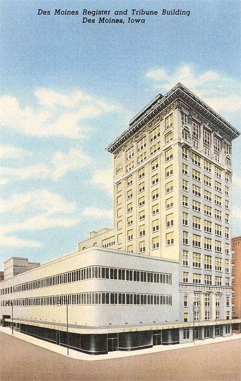 Found Image Press - Wholesale Magnet - Magnet IA-29 Des Moines Register and Tribune Building, Des M0