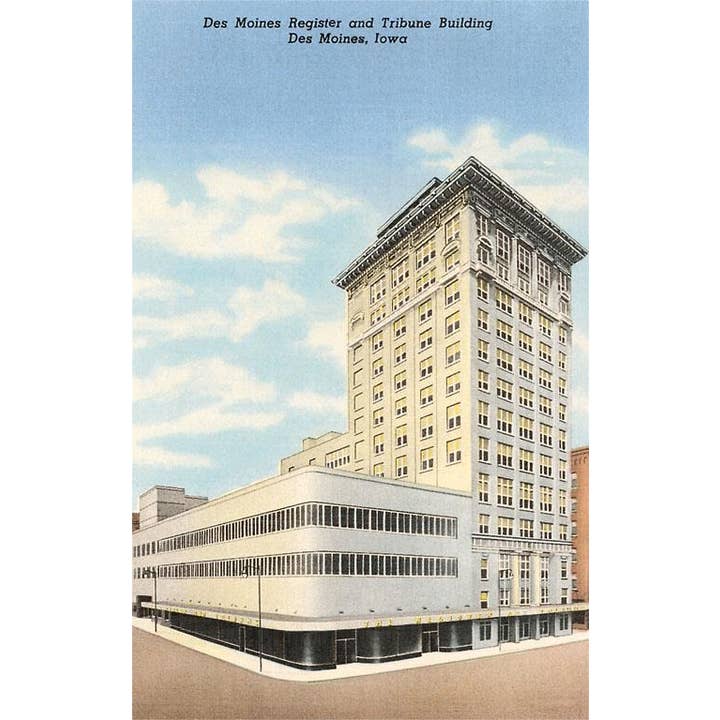 Found Image Press - Wholesale Magnet - Magnet IA-29 Des Moines Register and Tribune Building, Des M