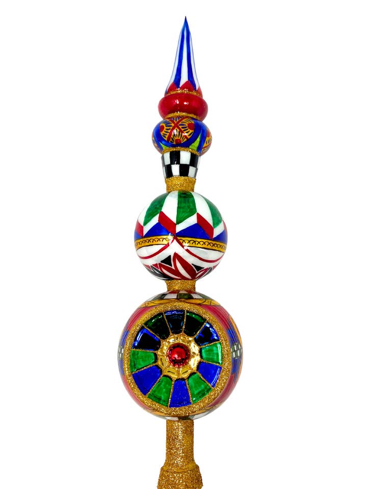 Siciliaanse Carretto Holiday Poolse glazen kerstkruisbloem voor wholesale door Kenzies of London