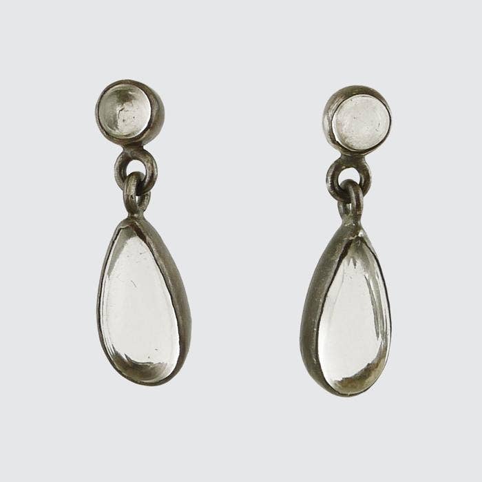 Jane Diaz NY - Wholesale Dangle Earrings - Cabochon Stone Teardrop Stud Earring1