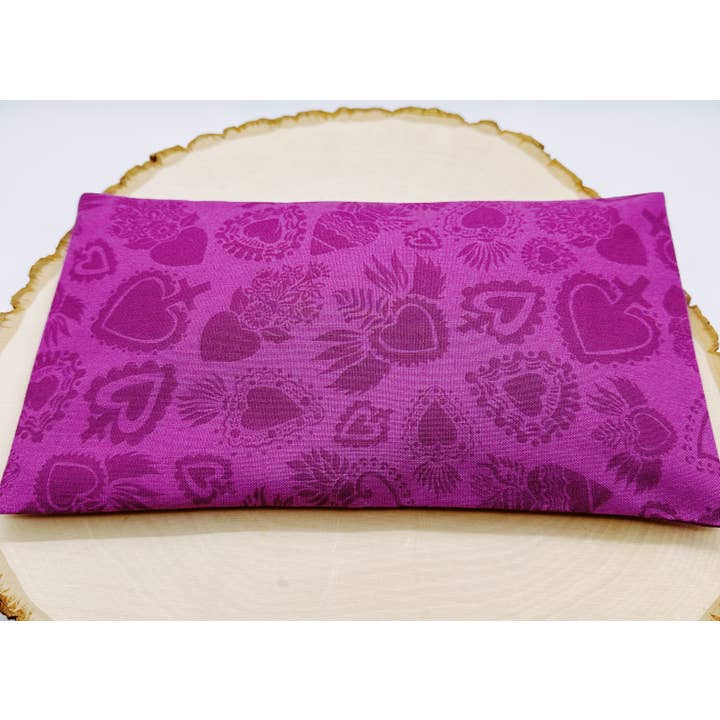 Wellness & Oils – Großhandel Spa-/Therapie-Kissen – Lavendel-Augenmaske mit waschbarem Bezug - Ewiges Herz Lila1