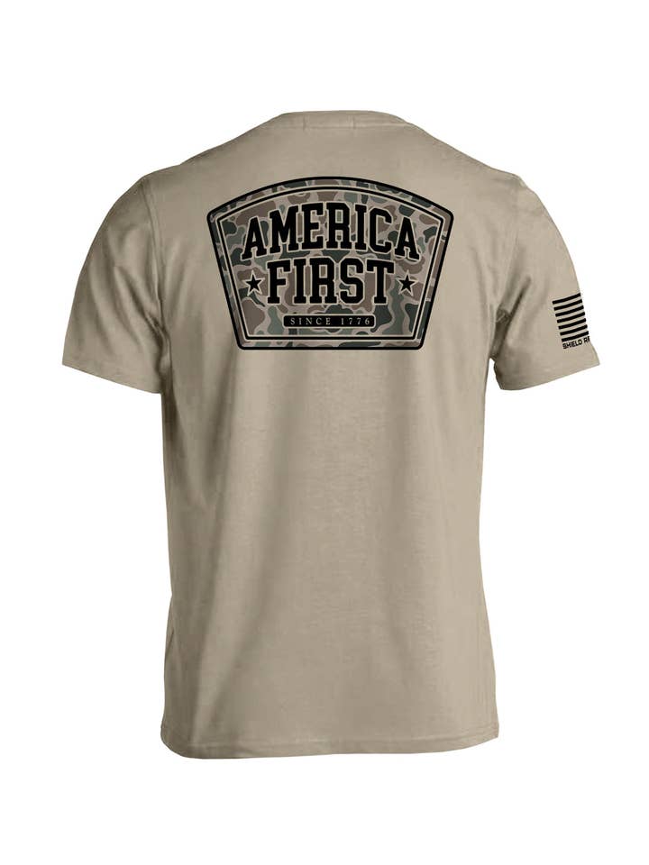 Shield Republic - Wholesale Screen Printed T-Shirt - Men's - America First Duck Camo3