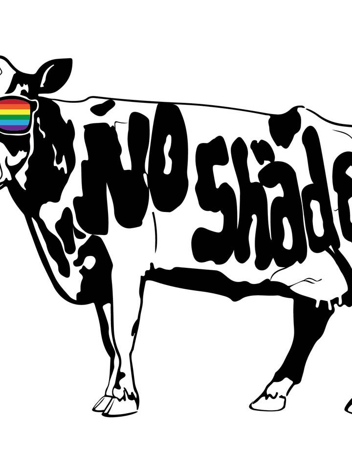 Adesivo in vinile No Shade Cow per la vendita all'ingrosso da parte di Flags Over Wisconsin