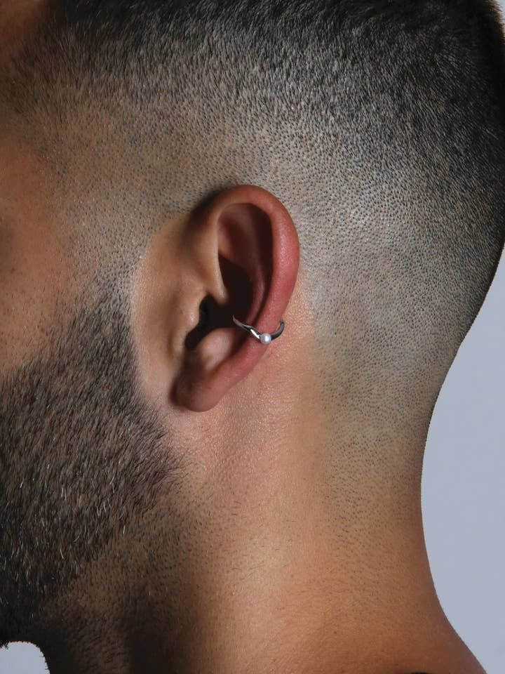 B. Punhos de Orelha Pérola, Prata de Lei por atacado de Sentient Jewelry