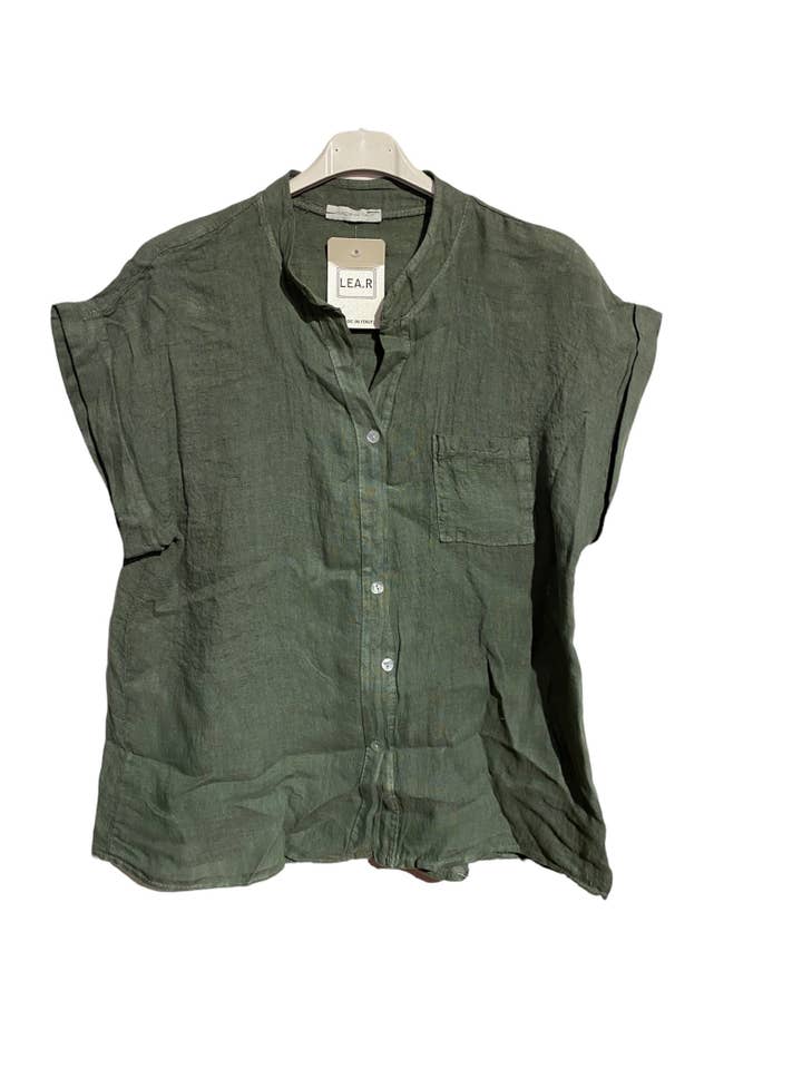 LÉA & LUC - Vente Chemise à col boutonné – femme - Chemise en 100% Lin REF.206501