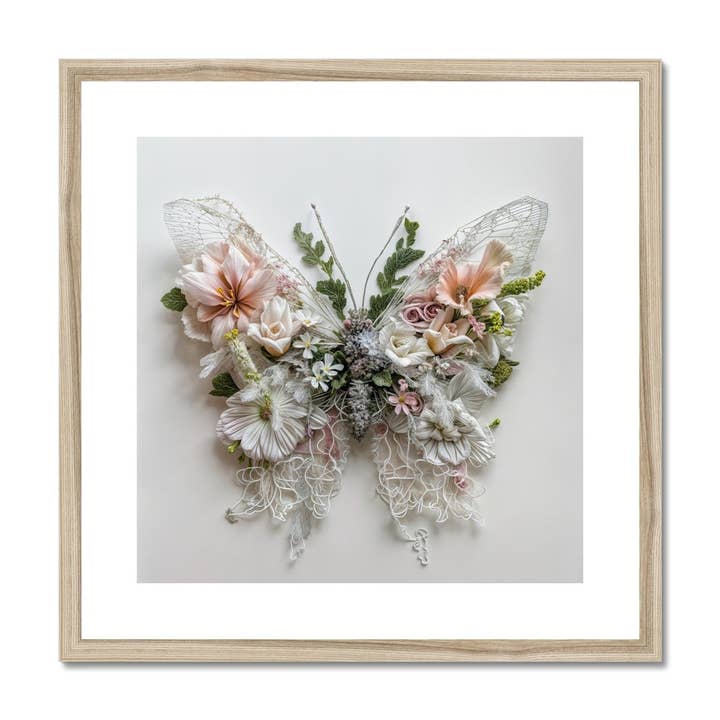 Elegant Butterfly – Botanical Art Décor Framed & Mounted Print for wholesale by Pixel Gallery