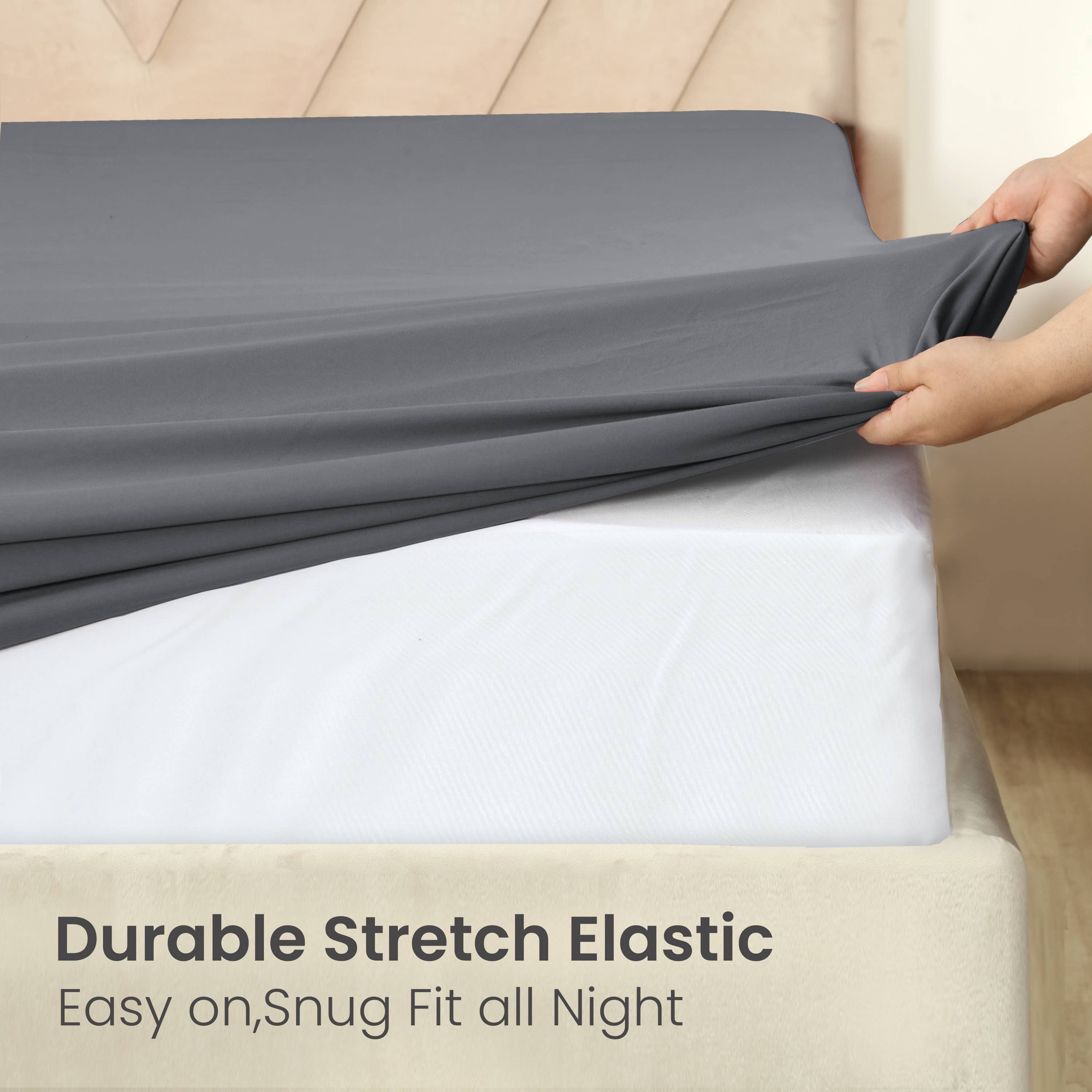 Cottonpassion_US - Vente Draps-housses - Draps-housses en microfibre douce avec bonnets extra profonds jusqu'à 40,6 cm87