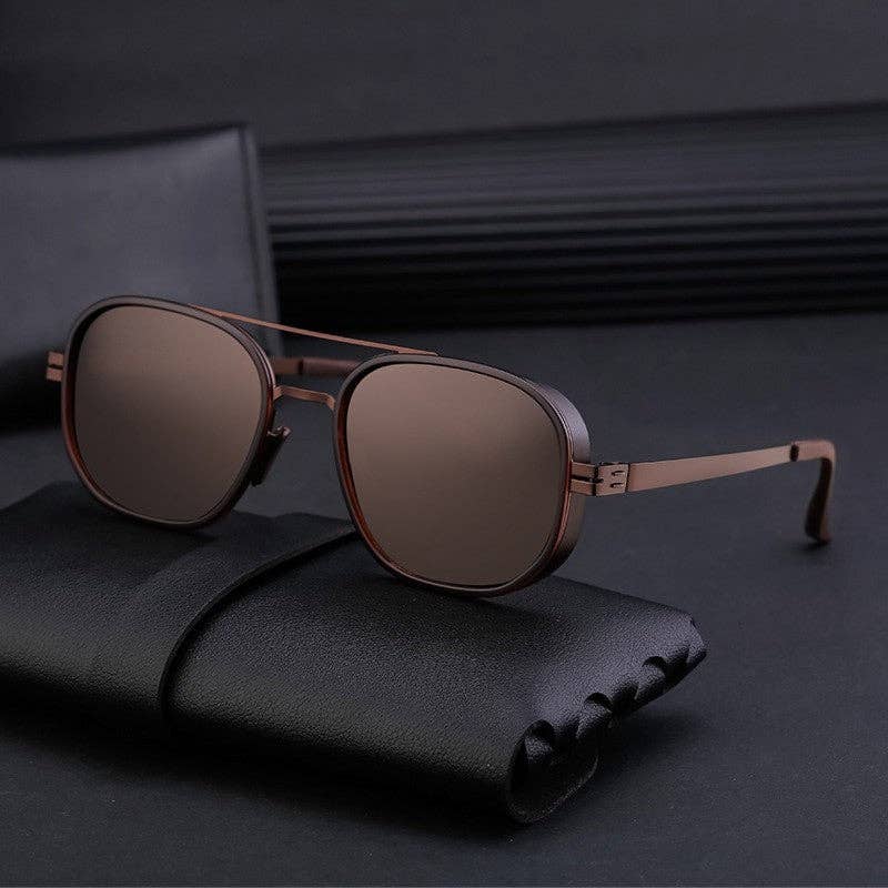 Mirazshoes WholeSale - Wholesale Sunglasses - Men's - Men's Fashion Polarized Round Frame Sunglasses5