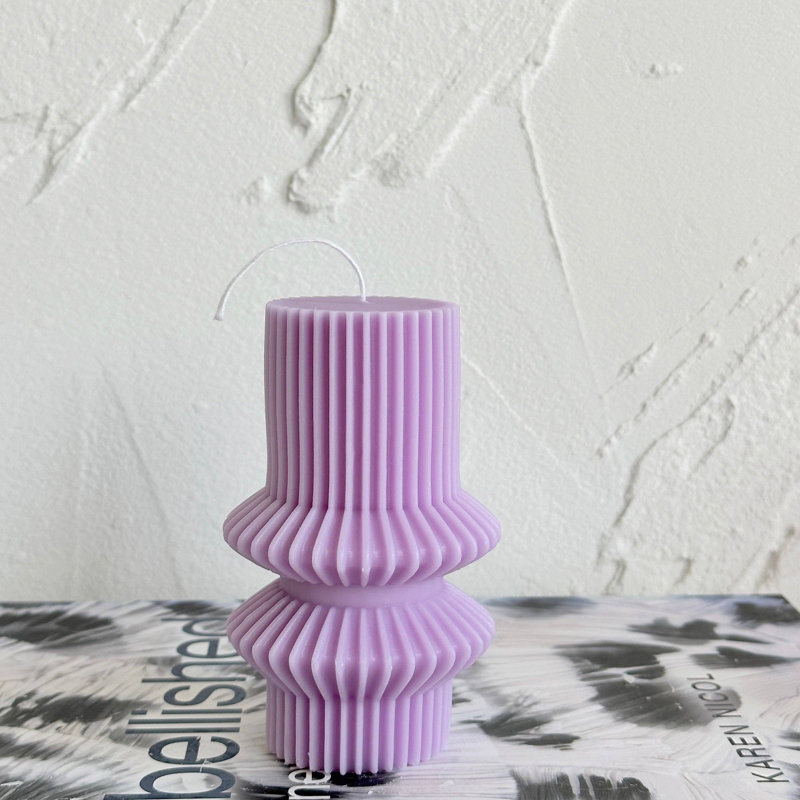 LA AROMA CANDLE CO. - Wholesale Pillar Candle - Striped Pillar Candle7