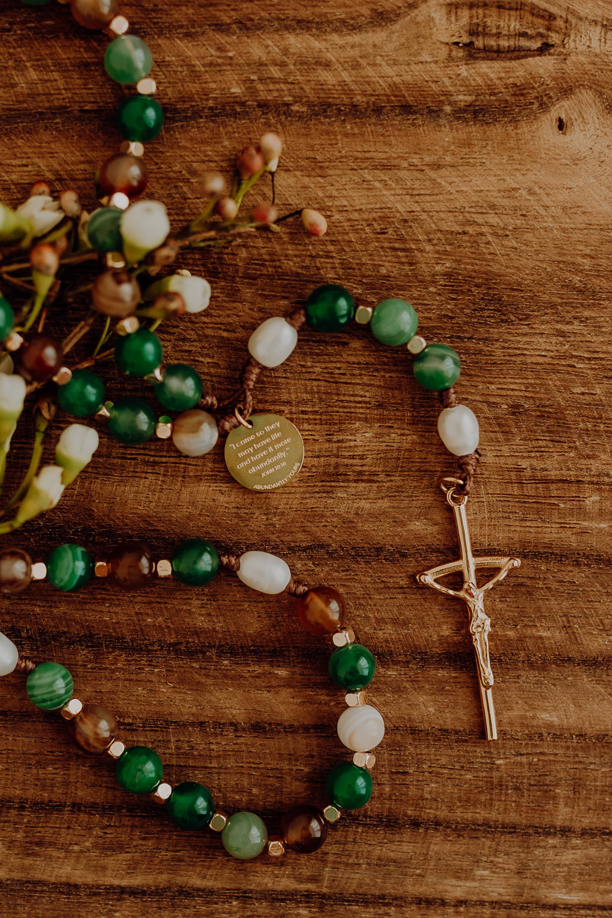 Abundantly Yours - Wholesale Prayer Beads Necklace - Abundant Life Rosary | Catholic Rosary1
