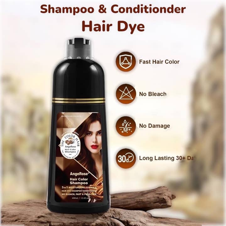 AngeRose - Wholesale Hair Dye - AngeRose Hair Color Shampoo, Hair Retouch Instant Grey Cover6