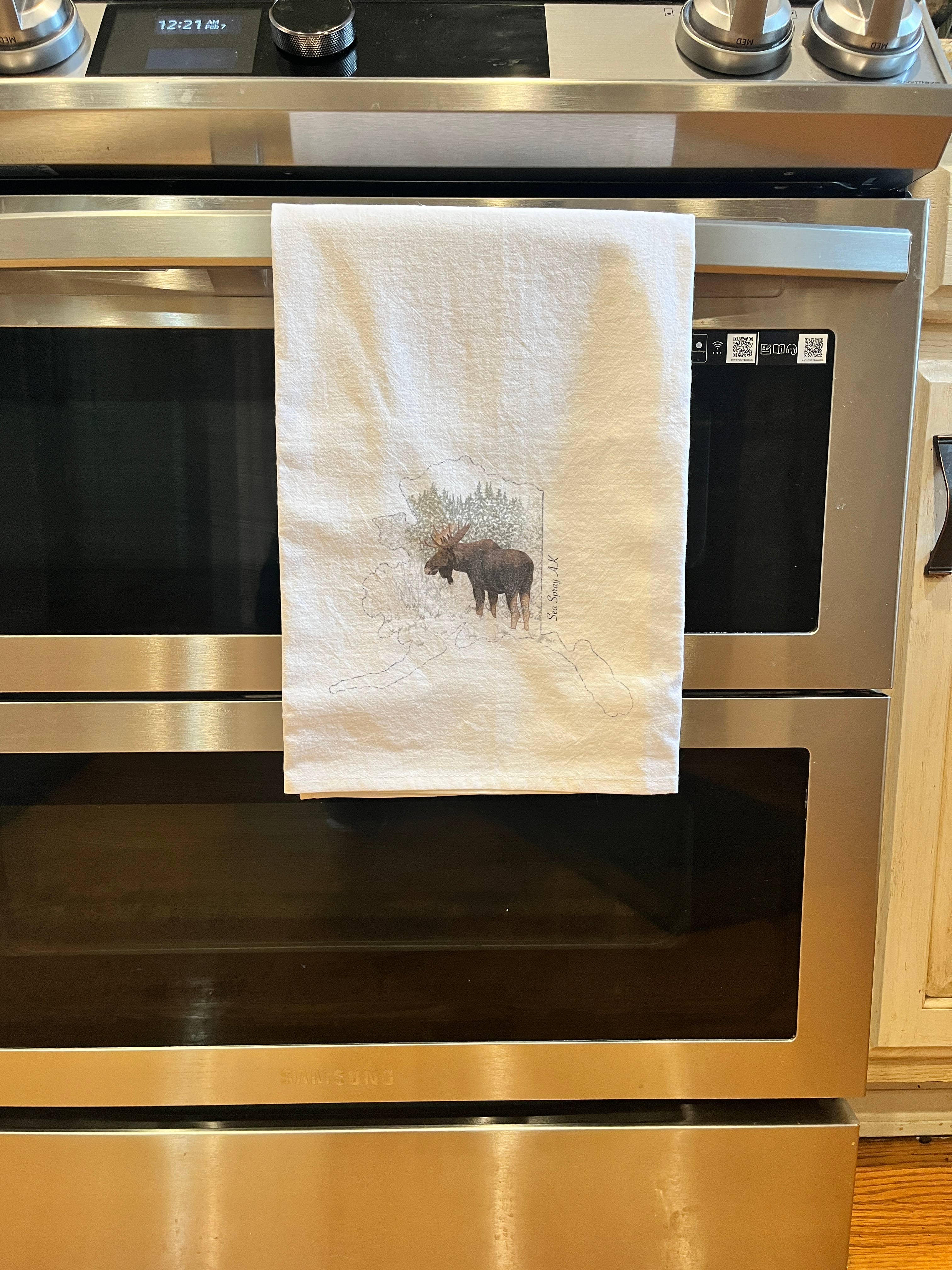 Sea Spray AK - Wholesale Tea Towel - Bull Moose Alaska Tea Towel 4