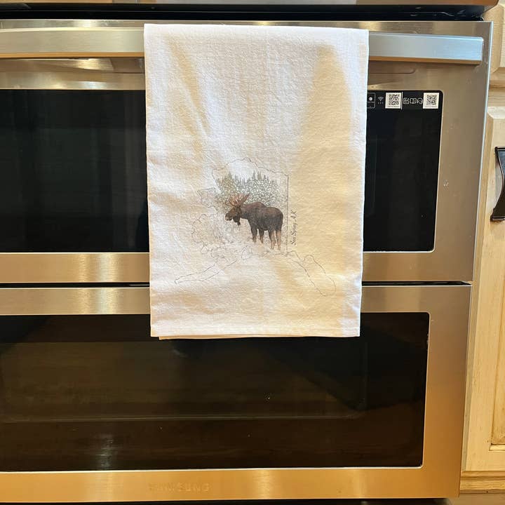 Sea Spray AK - Wholesale Tea Towel - Bull Moose Alaska Tea Towel 4