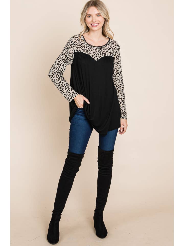 Emerald Collection - Wholesale Tunic - Women's - 9004 Animal Mesh Long Sleeve Top7