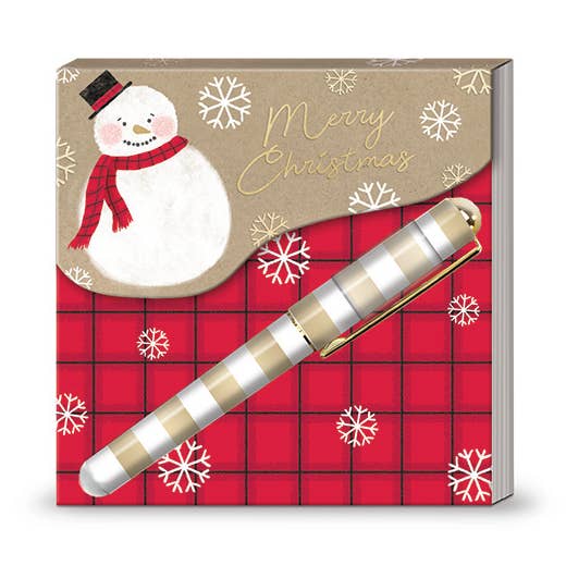 Matchbook Pad With Pen Kraft Snowman for wholesale by Lady Jayne