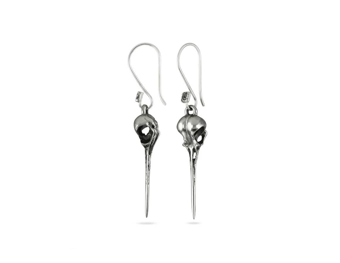 Lost Apostle - Wholesale Dangle Earrings - Hummingbird Skull Earrings - Silver1