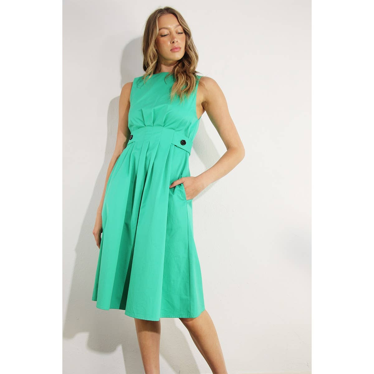 Mulla - Vente Robe – femme - ROBE PLISSÉE EN COTON4