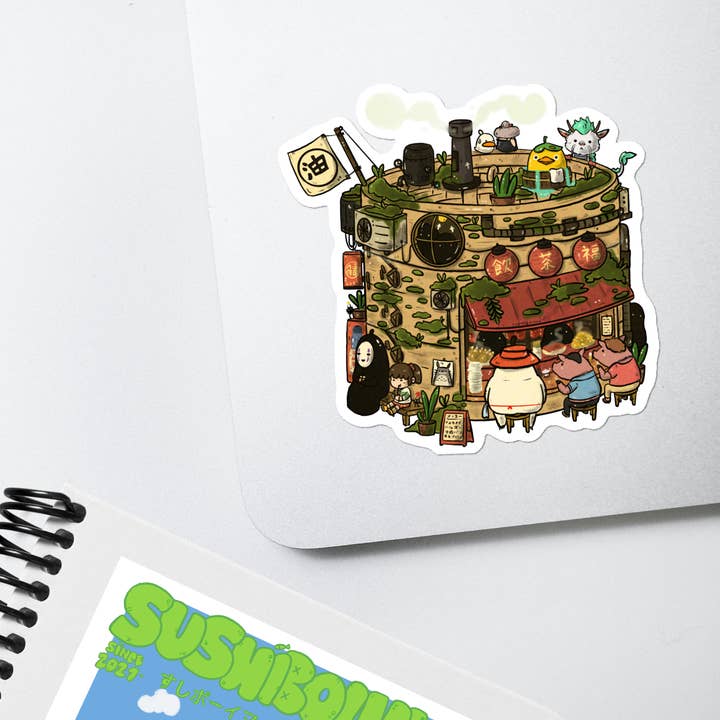 sushiboiiiyy - Wholesale Sticker - Steam Basket Dimsum Stall Vinyl Sticker
