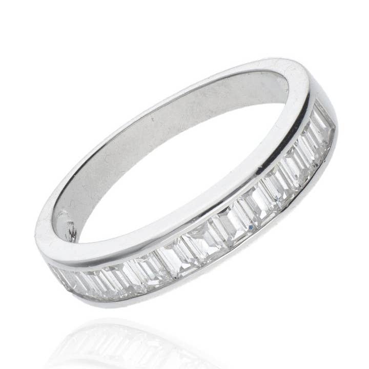 Sterling Silver Solitaire Baguette Ring for wholesale by Las Joyas de Amanda