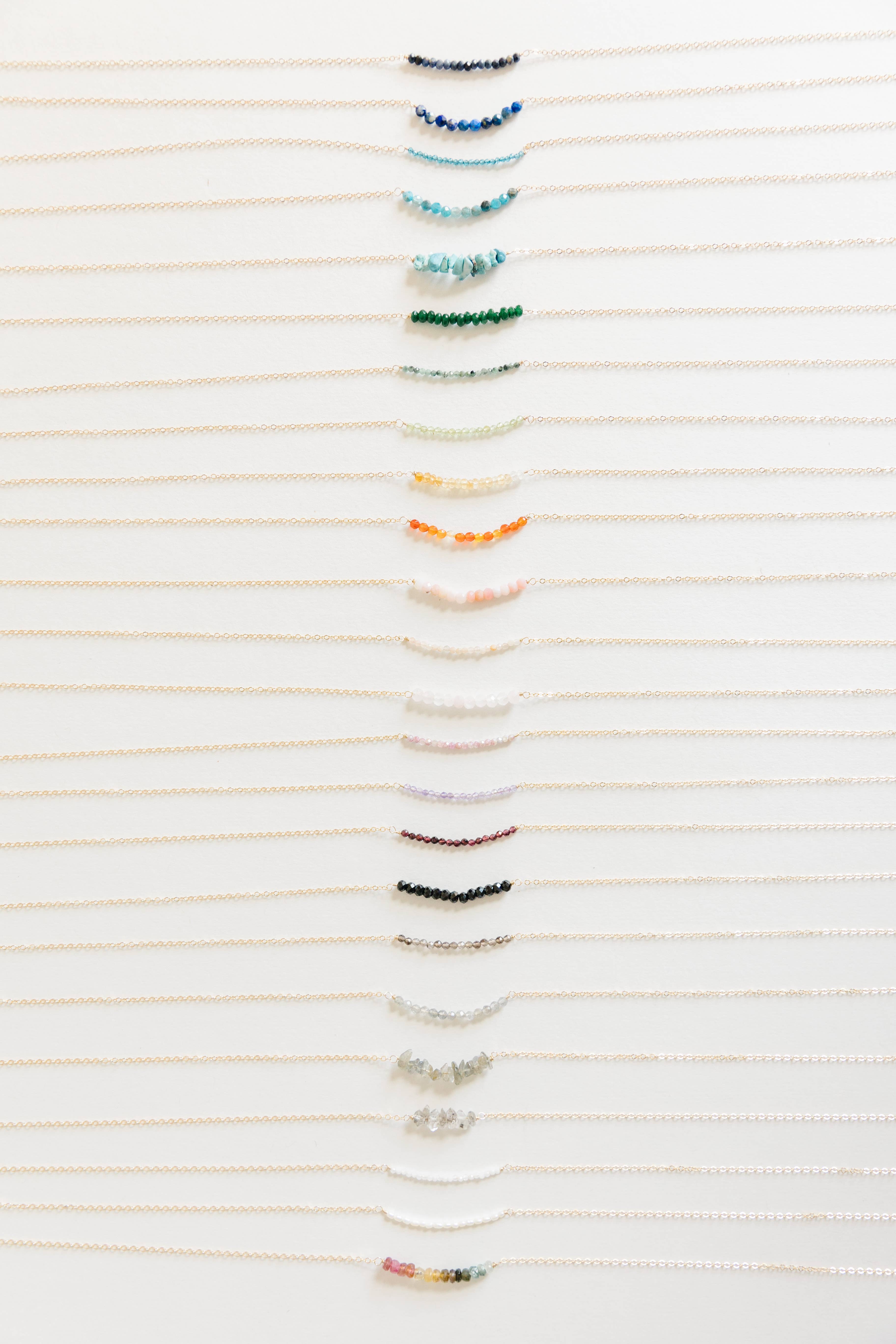 Seaflowerjewelry - Wholesale Pendant/Charm Necklace - Gemstone Bar Pendant Necklace Gold Fill Sterling Silver6