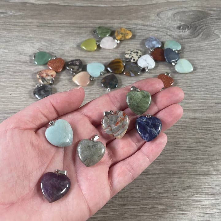 Keystone Crystals - Wholesale Individuele bedel/hanger - 20mm Edelsteen Hart Hangers – Groothandel Sieraden27