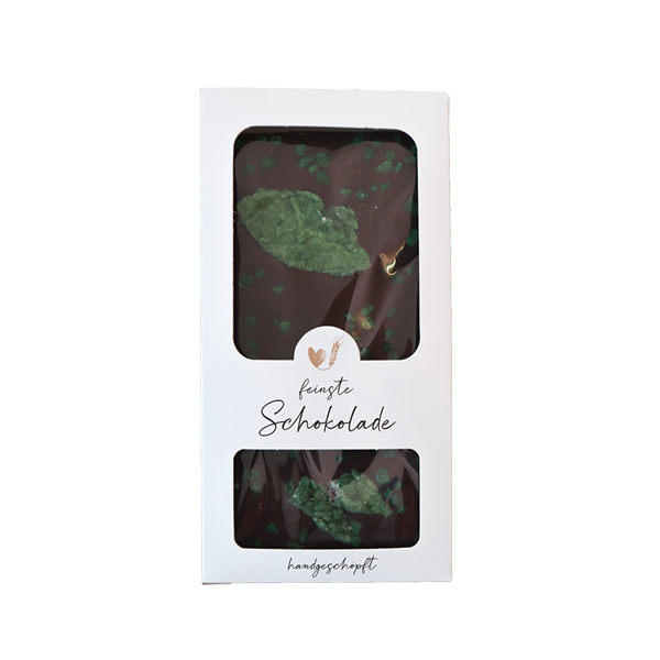 Bake Affair GmbH - Wholesale Chocolate Bar - dark chocolate - candied mint flower3