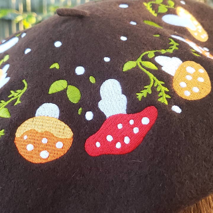 Sugar Lich - Wholesale Beret - Women's - Fairy Circle Embroidered Beret2