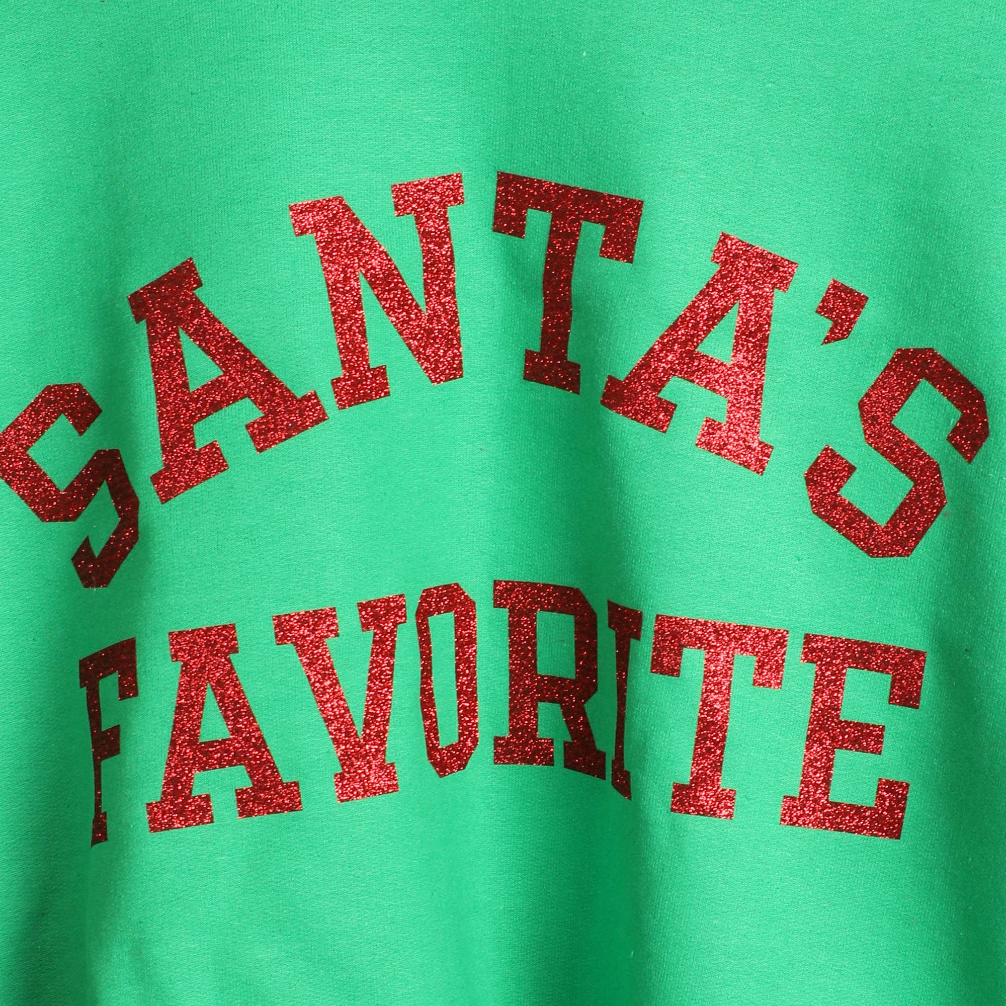 Fashion City - Wholesale Sweatshirt - Unisex - Santa's Favorite Glitter Logo Fleece Sweatshirt0