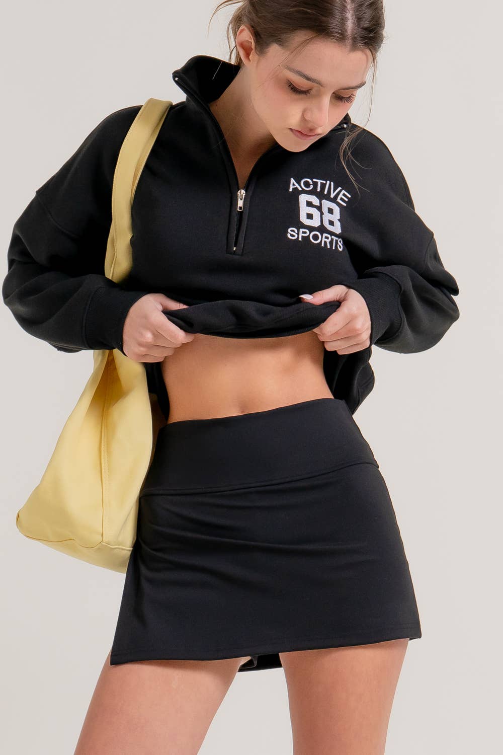 Active Basic | Active USA - Wholesale Athletic Shorts - Women's - Side Slit Style Activewear Skort6