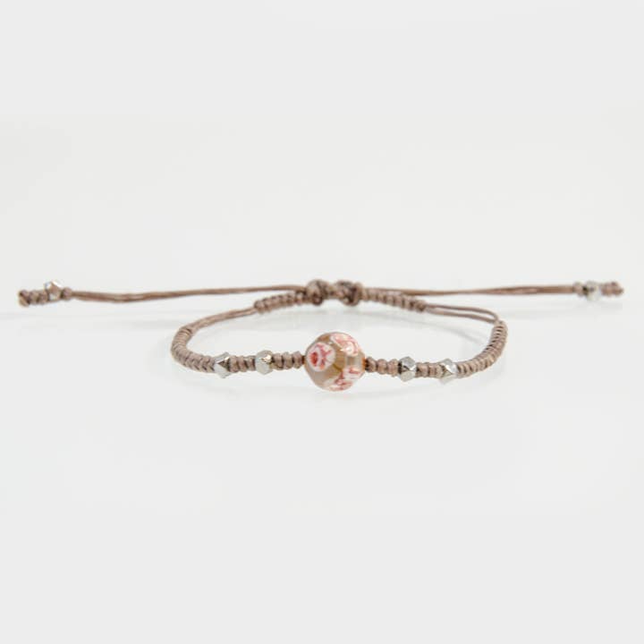 Friendship bracelet with semi precious disc for wholesale by Tempest Designs