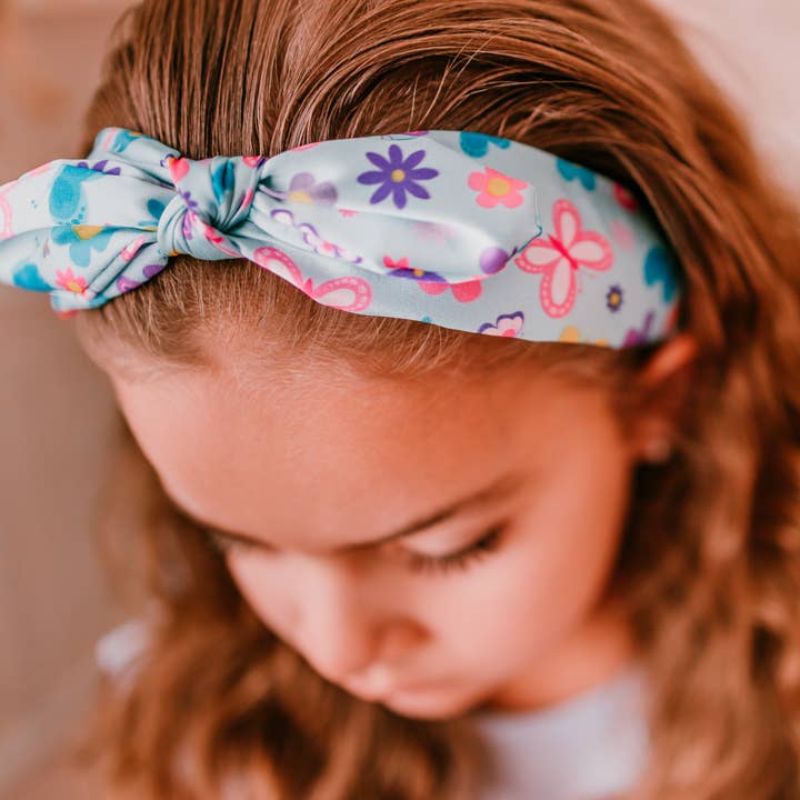 Frog Sac - Wholesale Fashion Headband - Kids - Silky Knotted Rabbit Ear Bow Headband