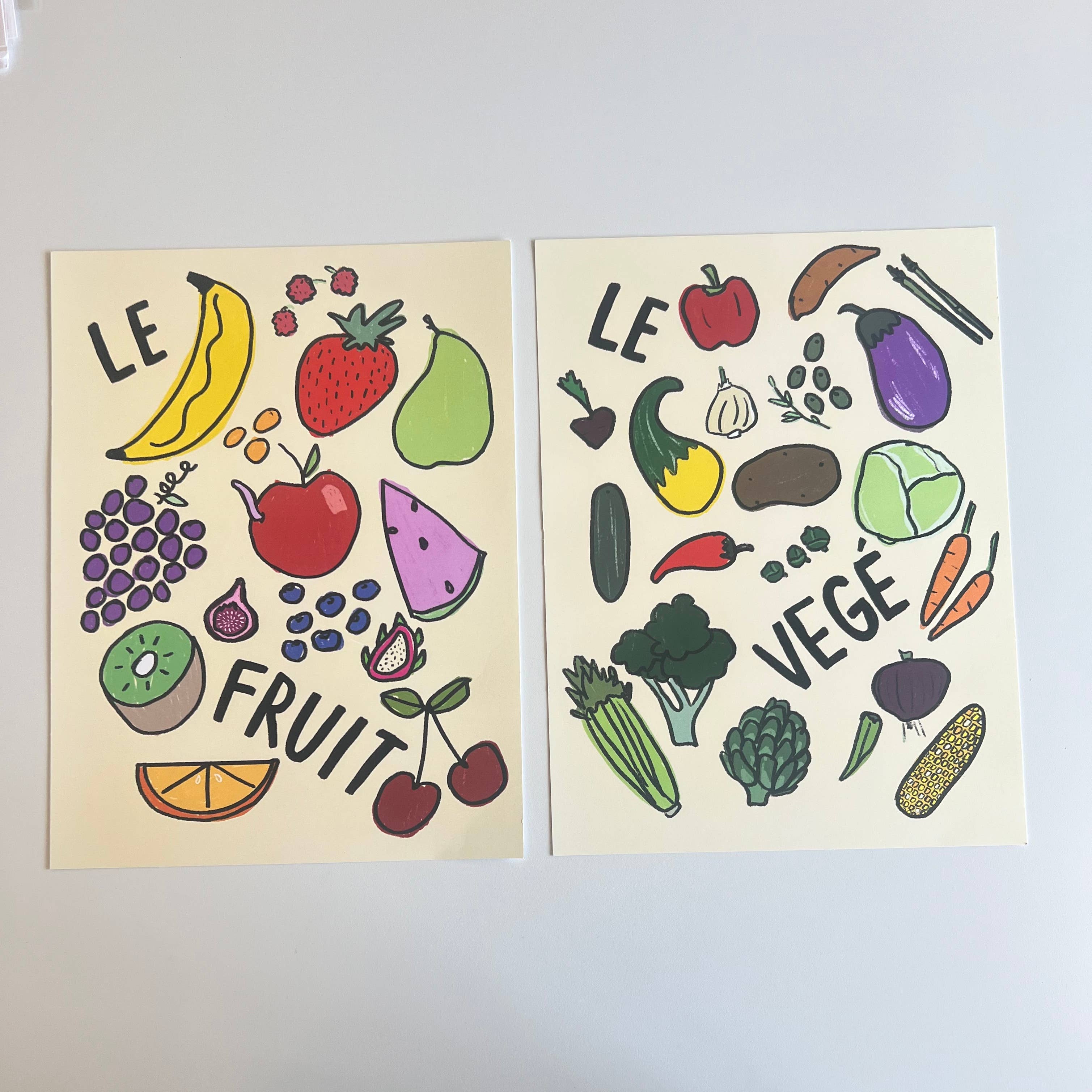 Lydia Writes Good - Wholesale Art print - LE FRUIT & LE VEGE | print, typography, illustration1