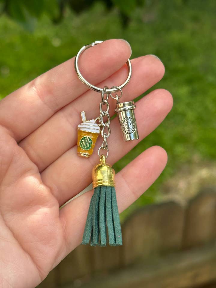 Coffee and Ice Cream Charm Keychain – Starb.-Inspired for wholesale by Arcfo Jewelry