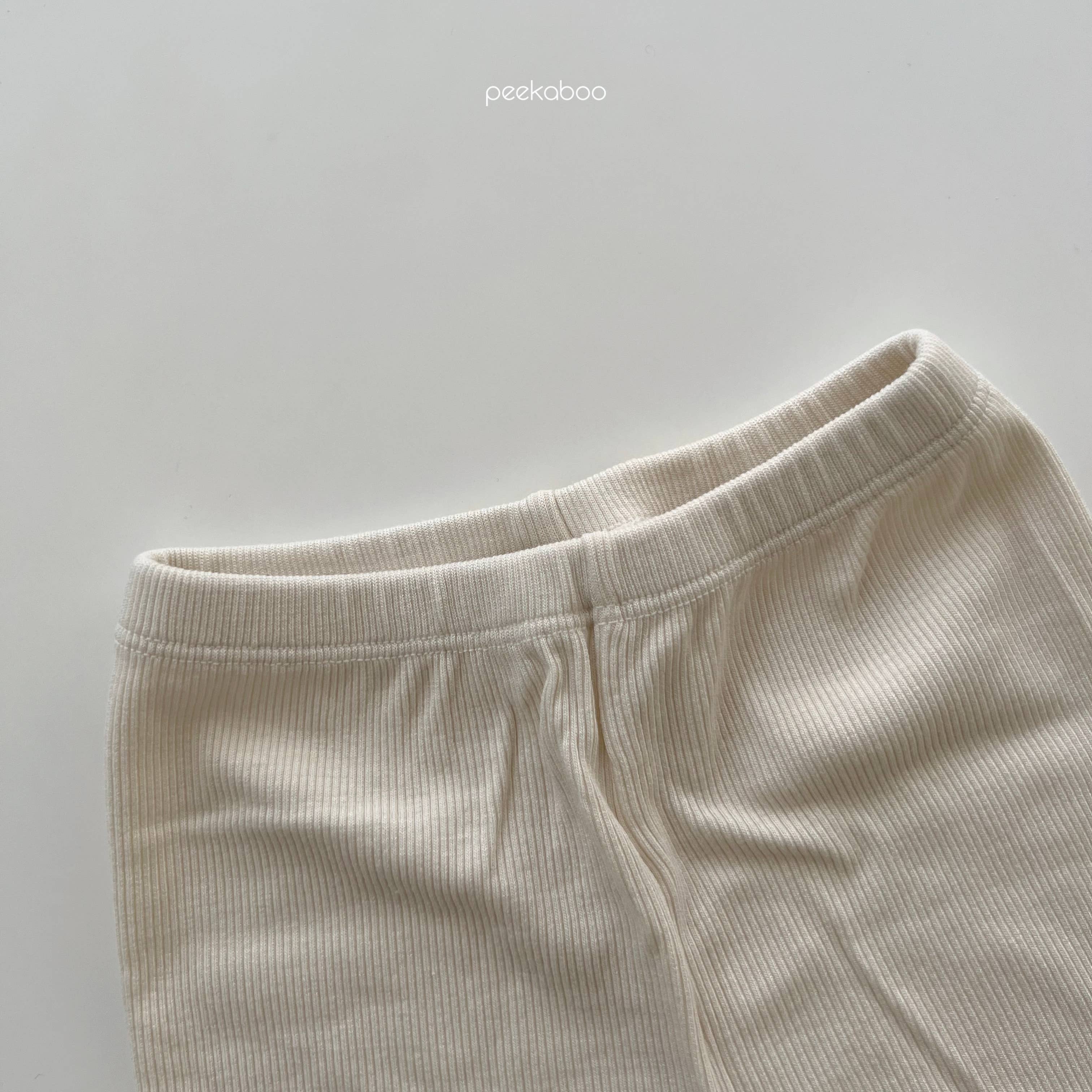 peekaboo – Großhandel Schlafanzug-Set – Kinder – Neutrale Farbe Kinder Kleinkind geripptes Tanktop und Shorts Pyjama10