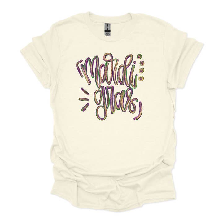 Maglietta Grafica Dipinta | Maglietta Grafica | Mardi Gras per la vendita all'ingrosso da parte di Knox + Nell
