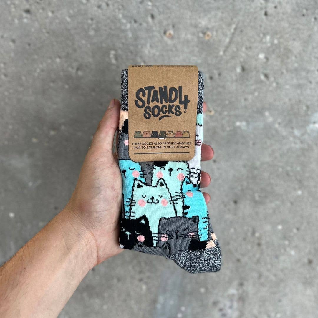 Multi Cat Faces Sock for wholesale on Faire2