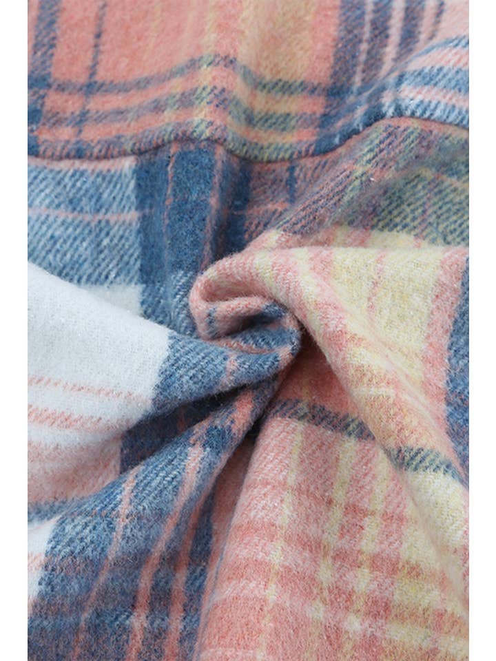 PartyEight - Wholesale Shirt Jacket/Shacket - Women's - Plaid Flap Pockets Shacket20