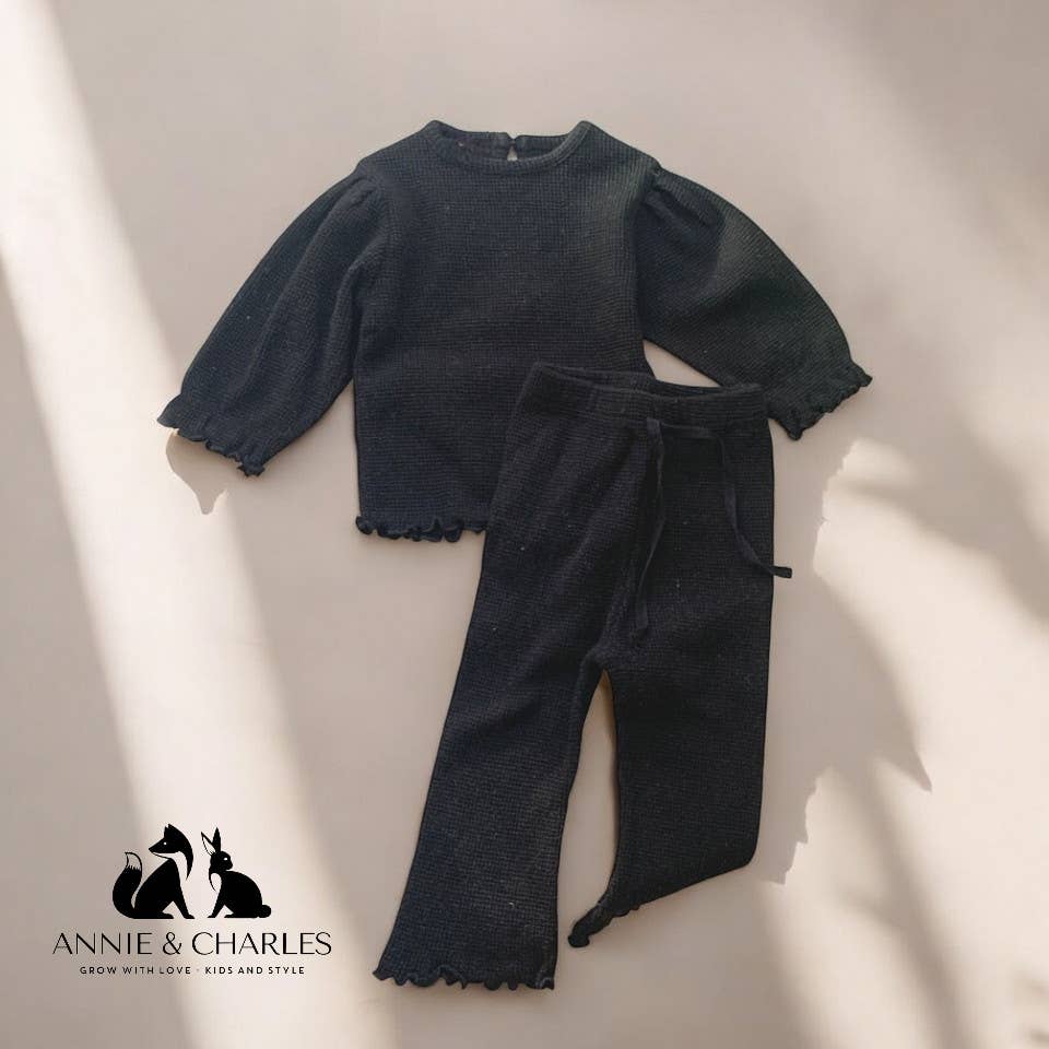 Annie & Charles - Vente Ensemble haut et pantalon – enfant - Ensemble enfant en coton « waffle » Annie & Charles®3