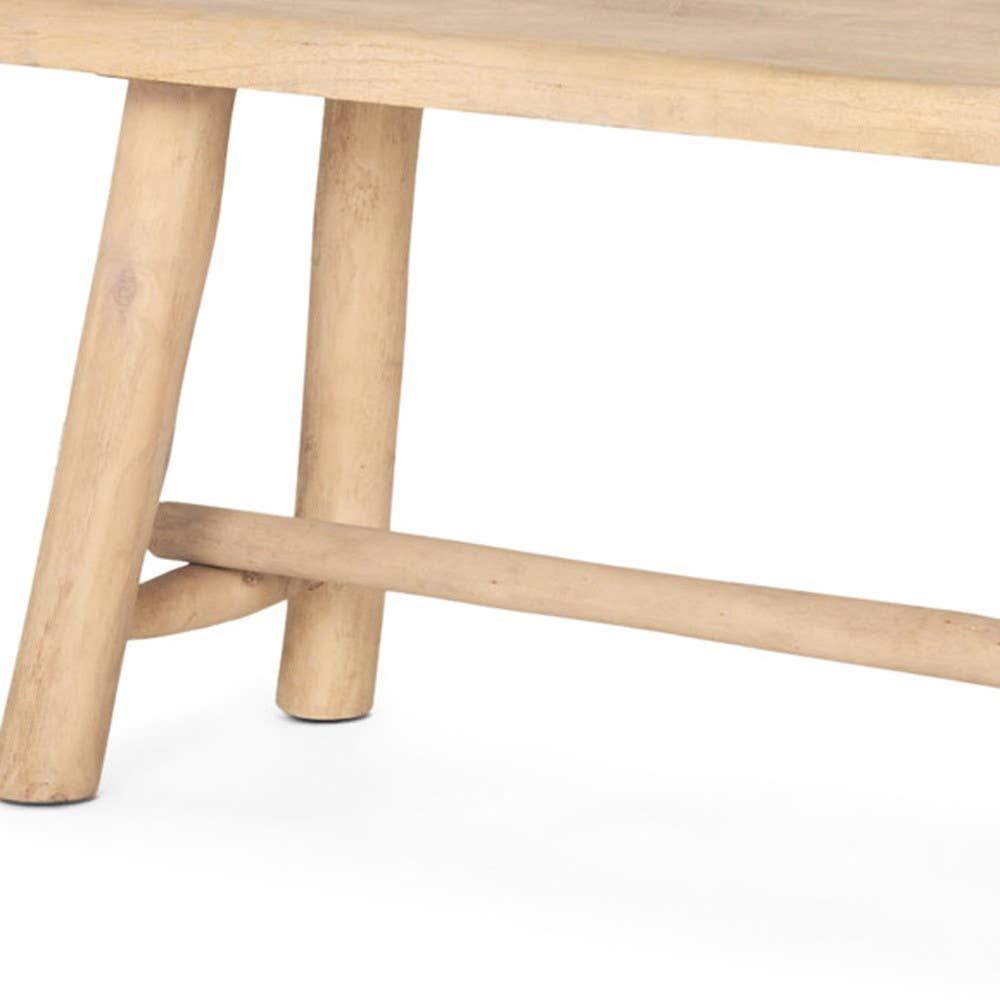 HomeRoots - Vendita all'ingrosso Panche - Panca in legno massello naturale con bordo vivo da 56" in finitura invecchiata.3