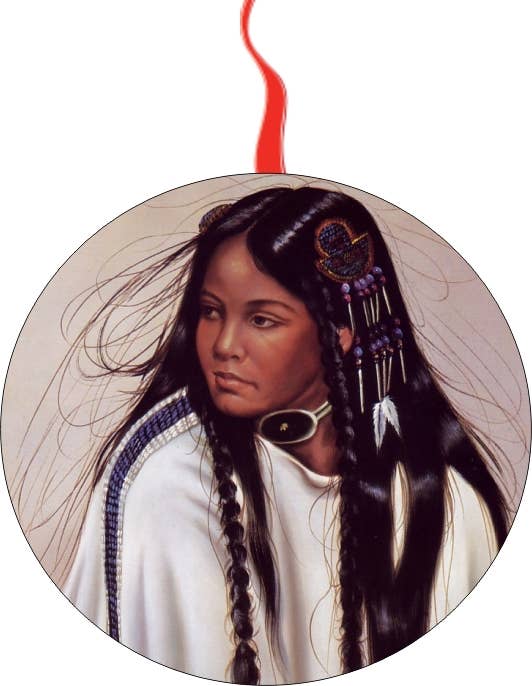 BMS BIZ - Wholesale Ornament - Native American Indian Maiden Christmas Ornament0