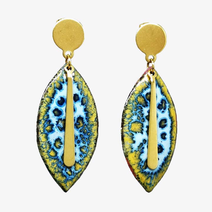 Amélie Ohrringe - Myosotis Kollektion für den Großhandel von Les Emaux Mline