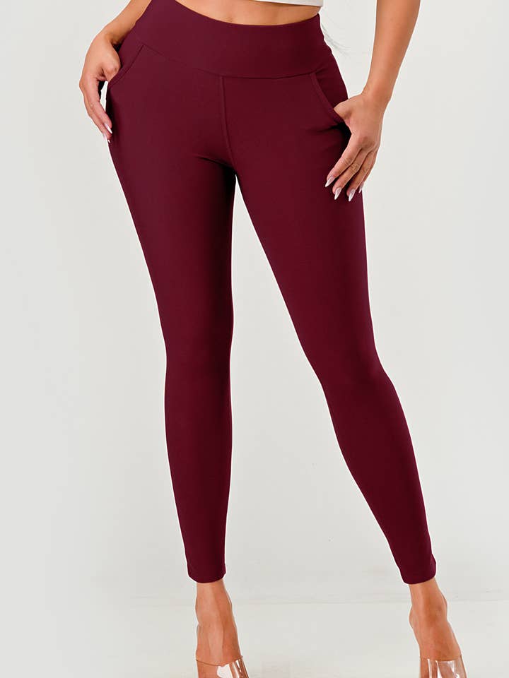 Dame Treggings Skinny Bukser med forlommer for engroshandel hos REDFINCH APPAREL INC