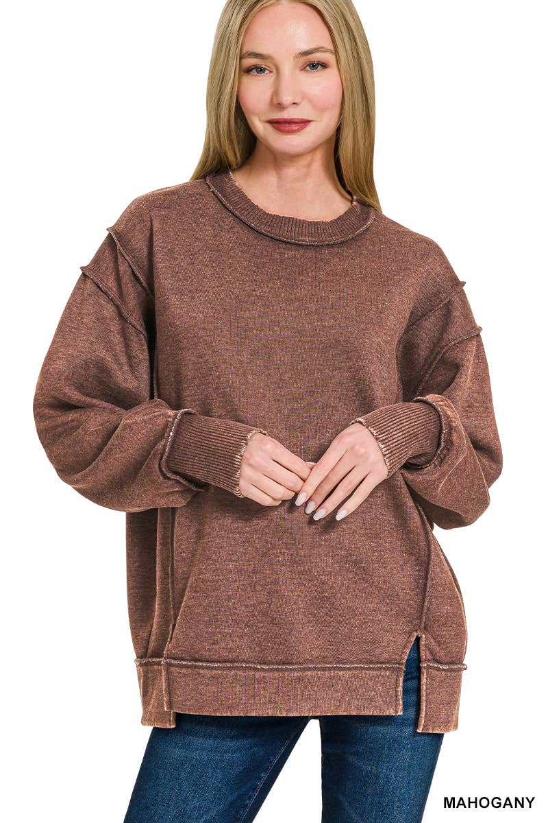42POPS - Wholesale Sweatshirt - Women's - ',,, Fleece Hi Low Hem Pullover With Pockets98