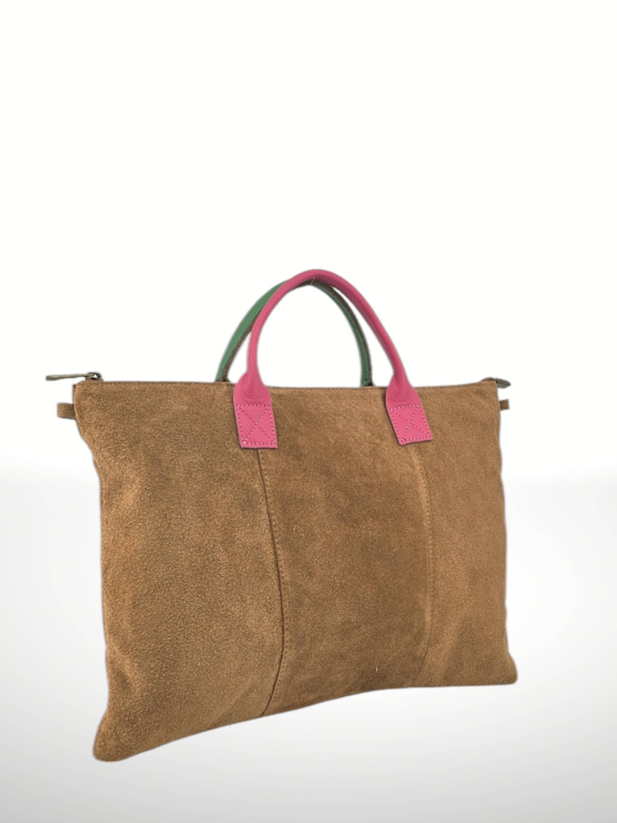 ITALIAN'S LEATHER - Wholesale Tote Bag - Women's - Suede Leather Bags Milano 22081116