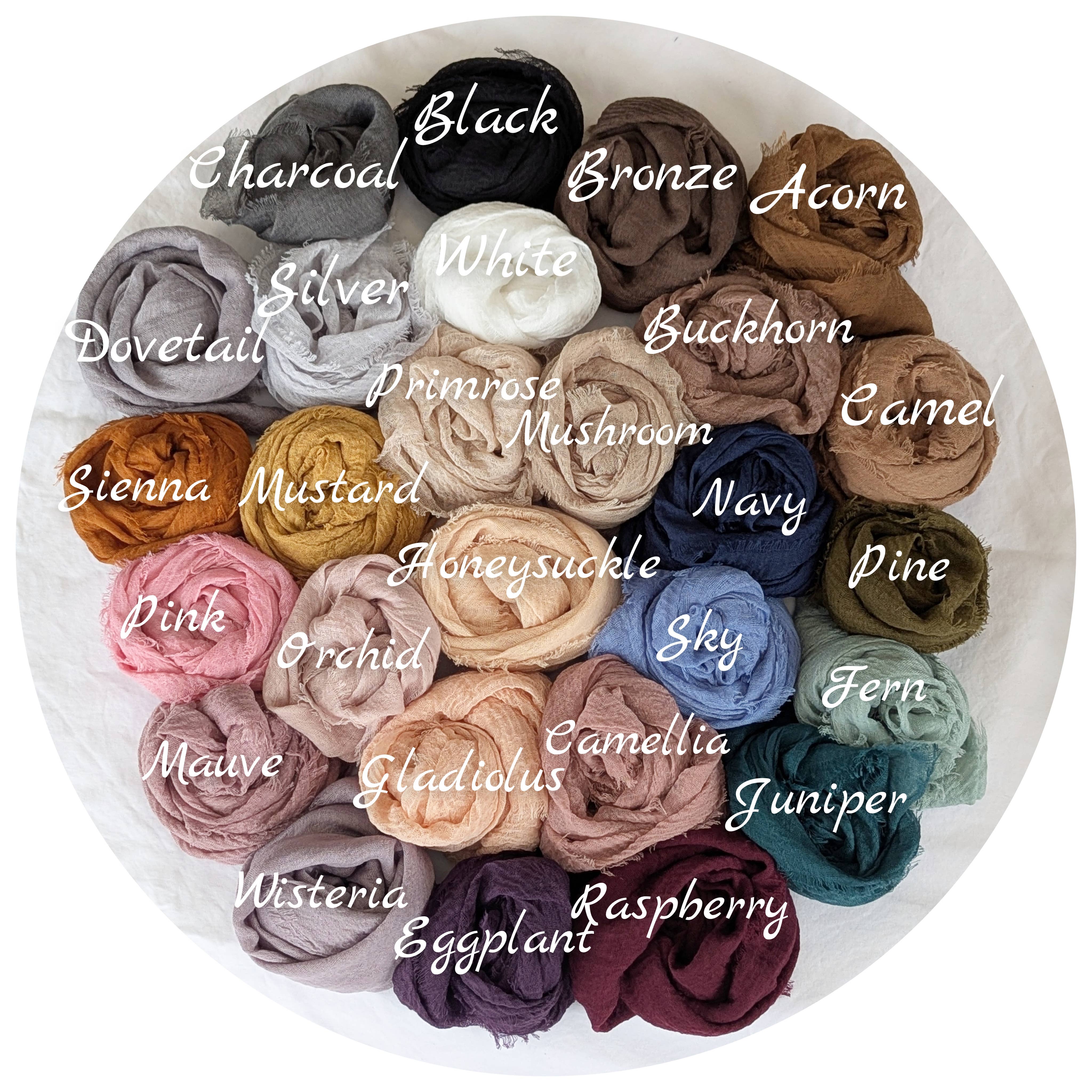 Apricot Ave - Vente Écharpe – femme - Gauze : écharpe carrée légère et unique ! Choisissez la couleur et la taille.5