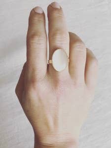 Anel Regulável Latão Mina Dourado por atacado de Noosa