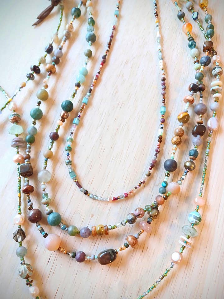 River Rituals Collection | Opal, Jasper, Pearls, Sunstone for wholesale by HavSolStudio