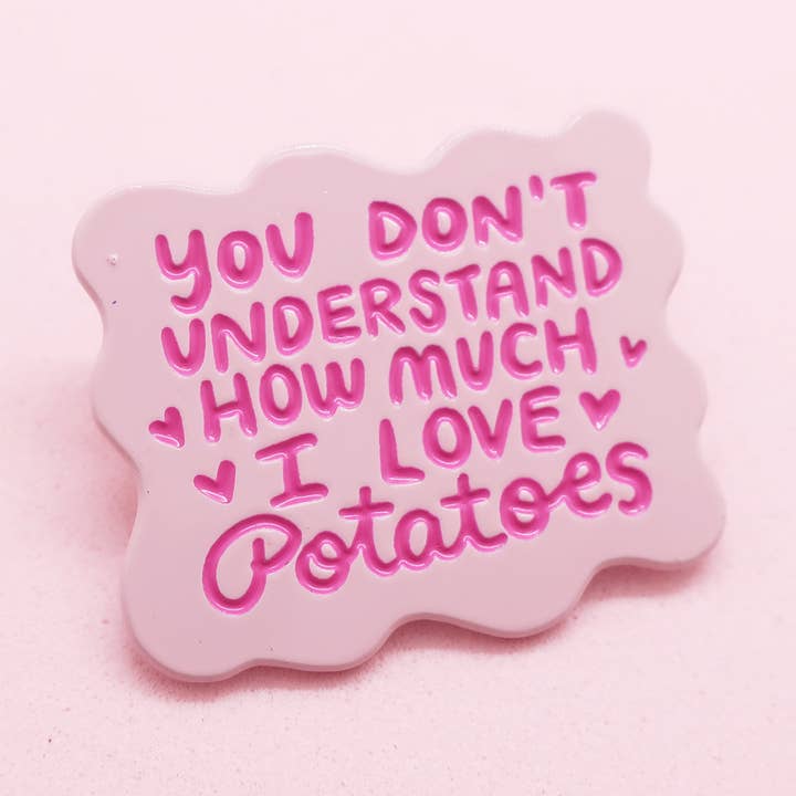 Potatoes enamel lapel pin for wholesale by Kate Gabrielle