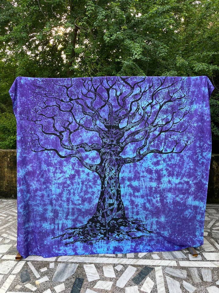 Traditionelt indisk serigrafi Sengetæppe Room Decor Bomuld for engroshandel hos Bhawana Handicrafts